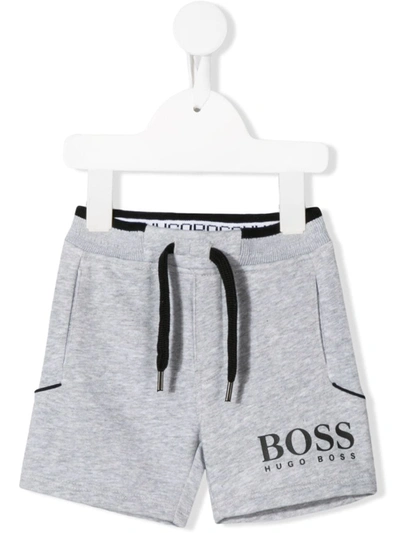 Hugo Boss Babies' Contrast Logo Shorts In Grey
