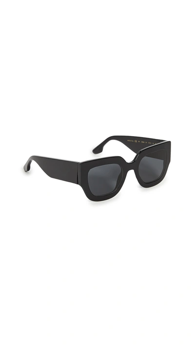 Victoria Beckham Chunky Square-frame Acetate Sunglasses In Black