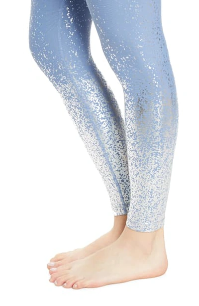 Beyond Yoga Alloy Ombre High-waist Midi Leggings In Serene Blue/blue Dizzy