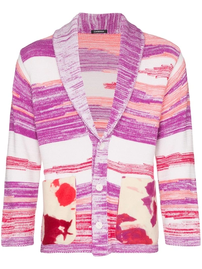 Canessa Sciamanic Intarsia-knit Cardigan In Pink