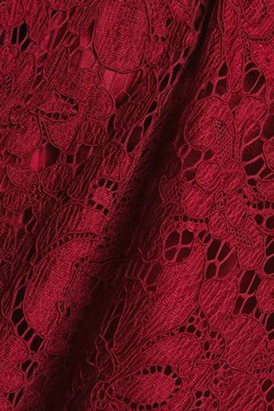 Dolce & Gabbana Corded Lace Top In Claret
