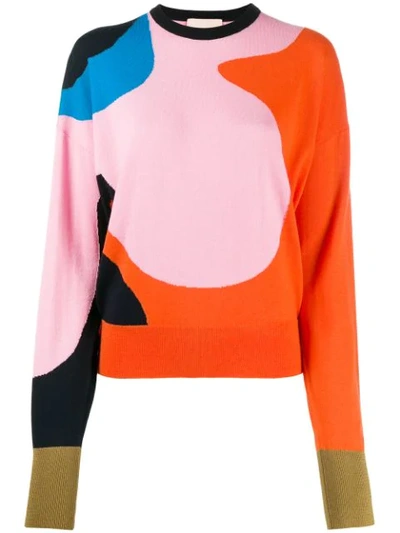 Roksanda Azura Intarsia Merino Wool Jumper In Multi