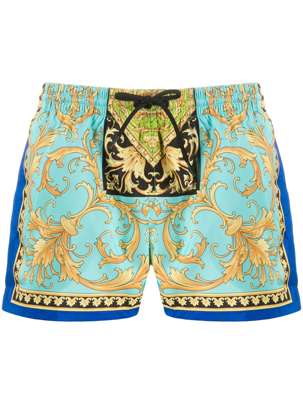 versace swim trunks white