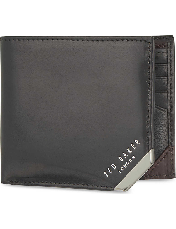 Buy Ted Baker Embossed Corner Leather Bifold Online in UAE