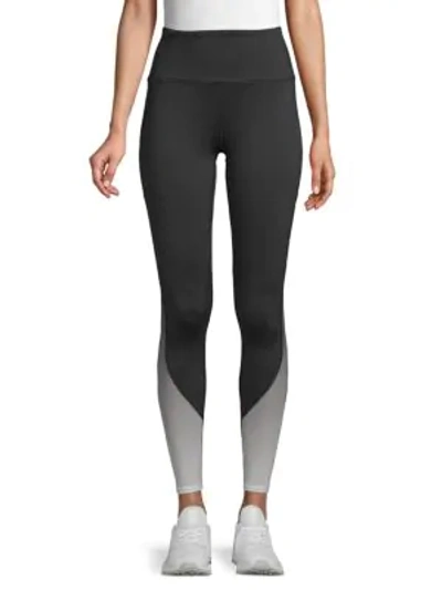 Marc New York Performance Ombre Mesh Trim Leggings In Black