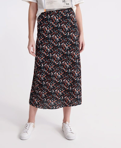 Superdry Canyon Midi Skirt In Black
