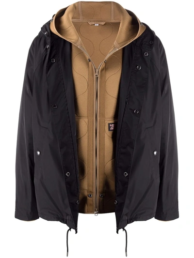 Burberry Two-piece Hooded Jacket In Black