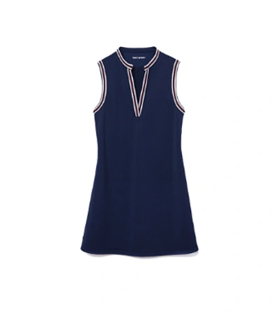 Tory Sport Sleeveless Tunic Dress In Navy Blue