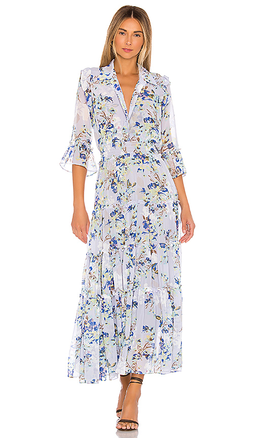 Misa Pamelina Dress In Periwinkle Floral | ModeSens