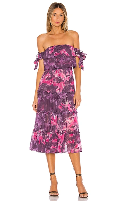 Misa Micaela Dress In Purple Floral