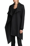 Allsaints City Monument Wool Blend Coat In Black