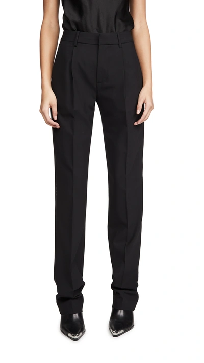 Area Crystal-embellished Straight-leg Trousers In Black
