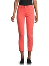 Ag Sateen Prima Mid-rise Crop Jeans In Fazed Azalea