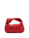 Bottega Veneta Jodie Mini Handbag In Intrecciato Nappa In Red