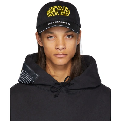 人気ブランドの Logo Edition Wars Star Black Vetements Cap ModeSens | 帽子