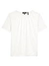 Theory Gathered Apex Tee In Wht