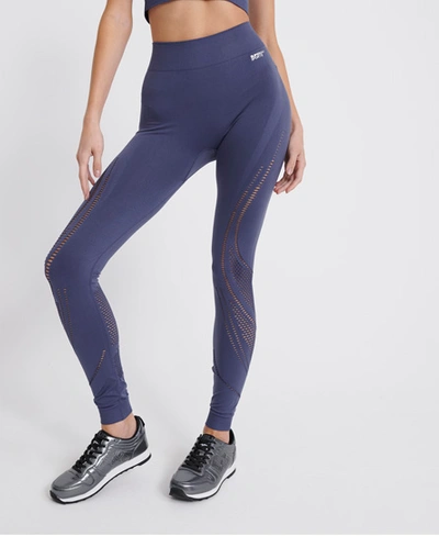 Superdry Studio Seamless Sports Leggings In Purple