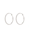 Miu Miu Silver-tone Crystal Hoop Earrings