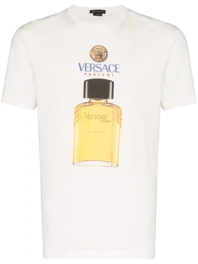 Versace 灰白色 Perfume T 恤 In White