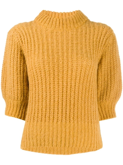 Ba&sh Eric Chunky Knit Jumper In Yellow