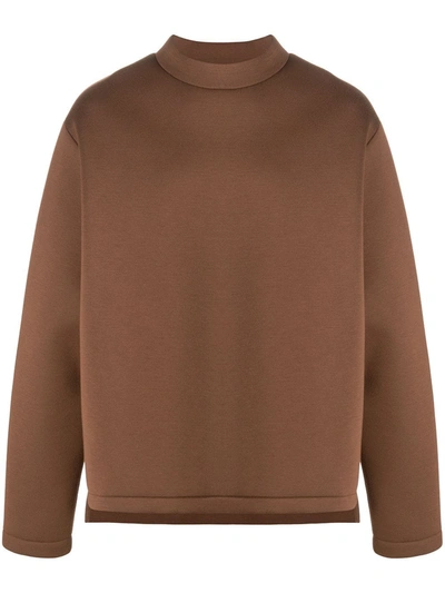 Maison Margiela Long Sleeve Sweatshirt In Brown