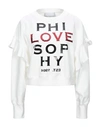 Philosophy Di Lorenzo Serafini Layered-sleeve Ribbed Sweatshirt In White