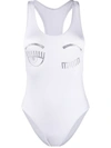 Chiara Ferragni Swimsuit With Sequins In White