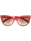 Valentino Va4049 Cat Eye Frame Sunglasses In Red
