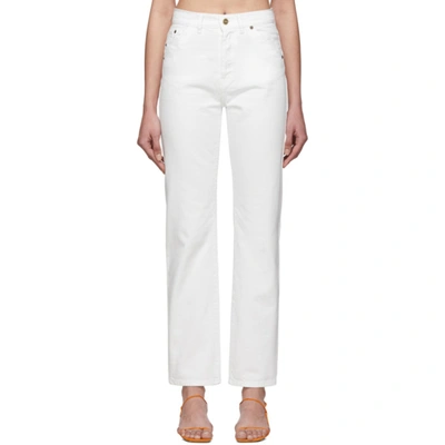 Jacquemus Classic Five Pockets Straight Jeans In White