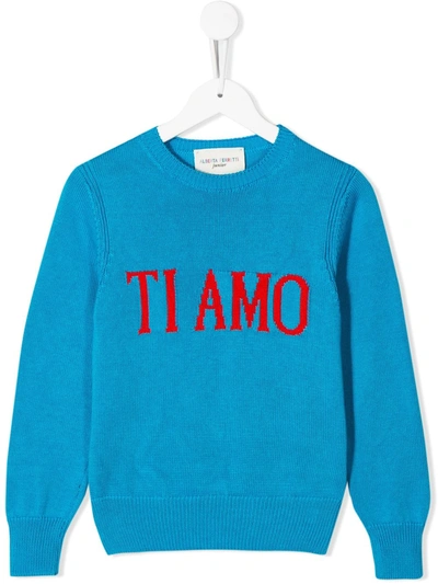 Alberta Ferretti Ti Amo Jumper In Blue