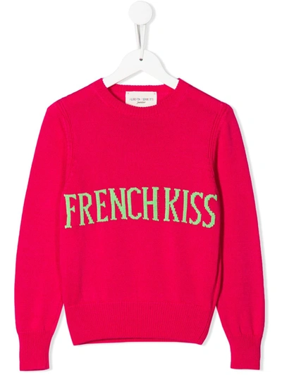 Alberta Ferretti Kids' French Kiss Jumper In Pink