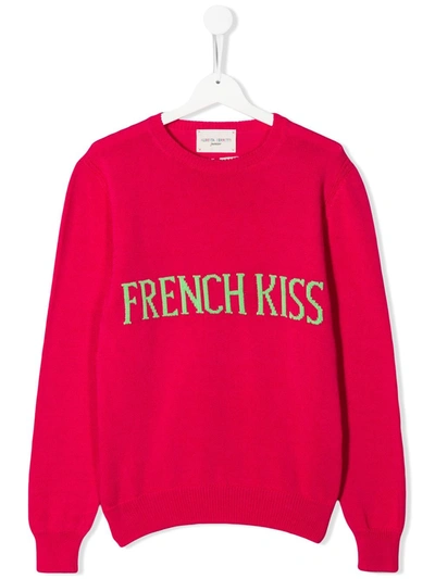 Alberta Ferretti Teen French Kiss Jumper In Pink