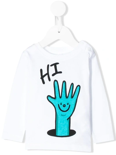 Stella Mccartney Babies' Hi Print T-shirt In White