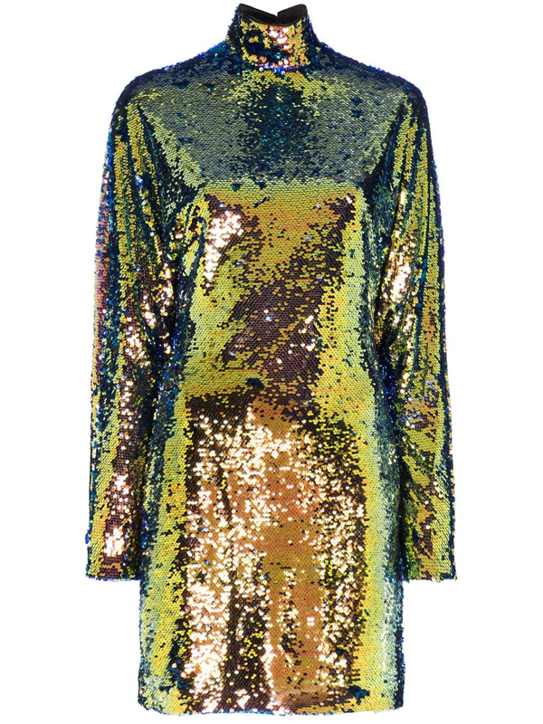 sequin embellished mini dress