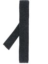 N•peal Plain Knitted Tie In Grey