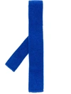 N•peal Plain Knitted Tie In Blue