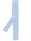 N•peal Plain Knitted Tie In Blue