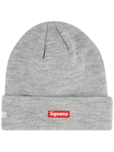 Supreme X New Era S Logo Beanie In Grey