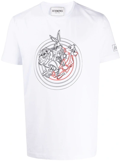 Iceberg Looney Tunes Print T-shirt In White