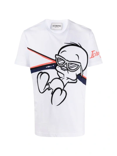 Iceberg Looney Tunes Print T-shirt In White/multicolor