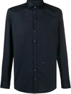 Dsquared2 Logo Plaque Long Sleeves Shirt In Blue