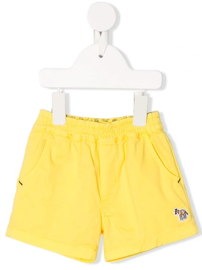 Paul Smith Junior Babies' Poplin Shorts In Yellow