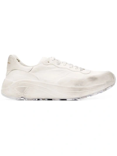 Officine Creative Frida Distressed Low Top Trainers In White