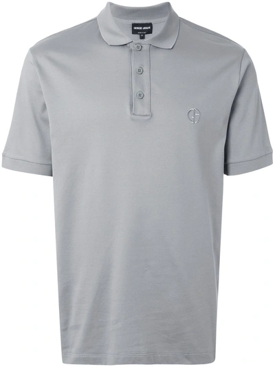 Giorgio Armani Polo T-shirt In Grey