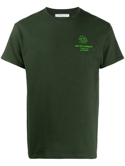 Société Anonyme Crew Neck Logo Printed T-shirt In Green