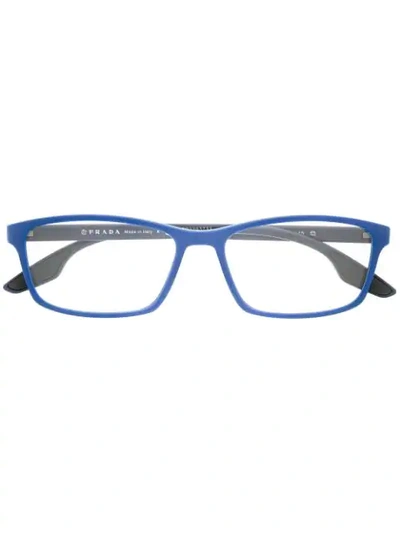 Prada Angular Glasses In Blue