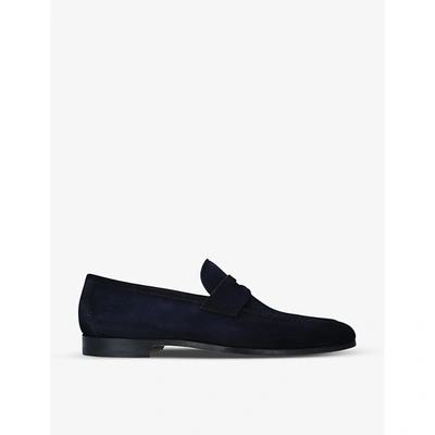 Magnanni Suede Delos Dress Loafers In Blue