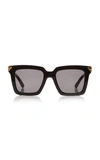 Bottega Veneta Originals Square-frame Acetate Sunglasses In Black