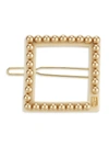 Alexandre De Paris Achromatic Faux Pearl Square Hair Clip In Beige