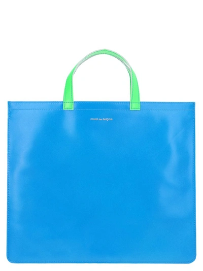 Comme Des Garçons Wallet Logo Tote Bag In Multicolor